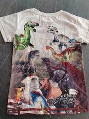 Fun Dino T Shirt 3D Print Short Sleeve Crew Neck Top for Kids