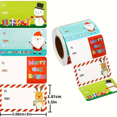 500pcs Christmas Santa Claus Stickers Self adhesive Labels