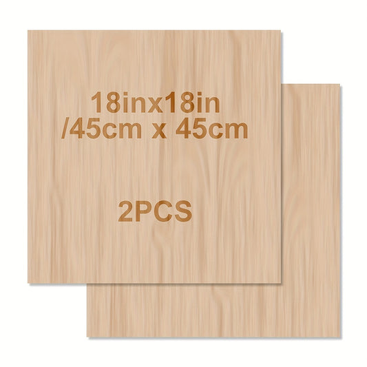 Unfinished Wood Sheet 18x18in 45.2mm Thick Blank Wood Cutting Paper for Crafts