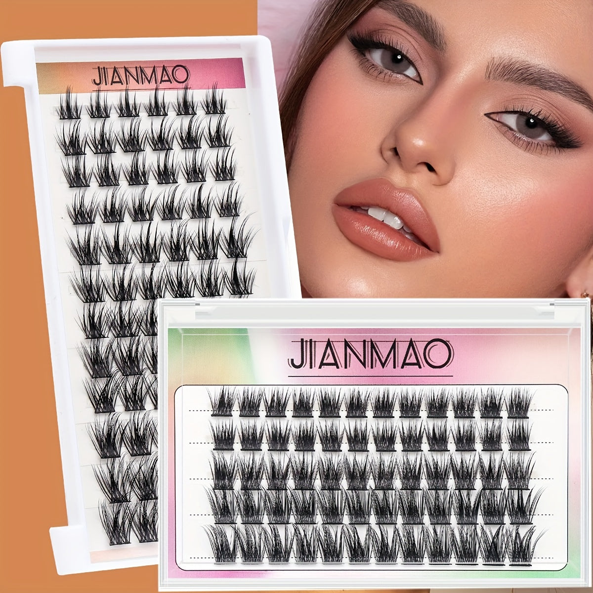 DIY Cluster Eyelashes C Curling 10mm 16mm Natural Cluster False Lashes