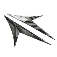 2pcs Carbon Fiber Pattern Shark Fin Spoiler Wings for Car Styling