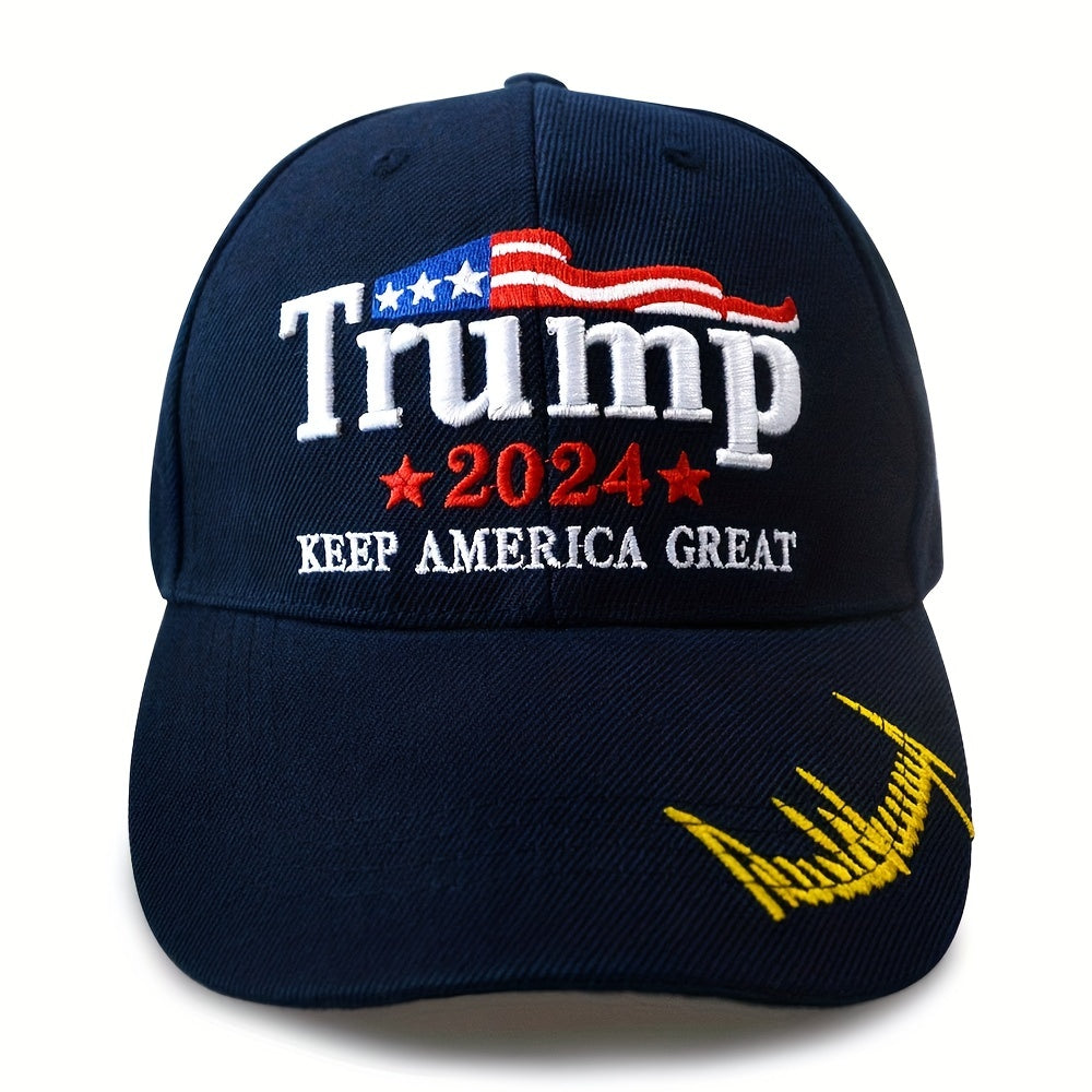 Letter Flag Embroidery Baseball Cap Casual Adjustable Sun Hat Unisex