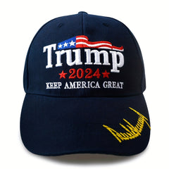 Letter Flag Embroidery Baseball Cap Casual Adjustable Sun Hat Unisex