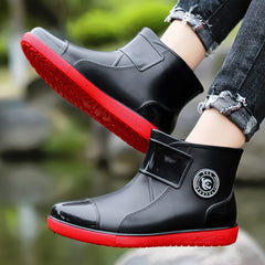 Waterproof High Top Rain Boots Anti slip Ankle Boots