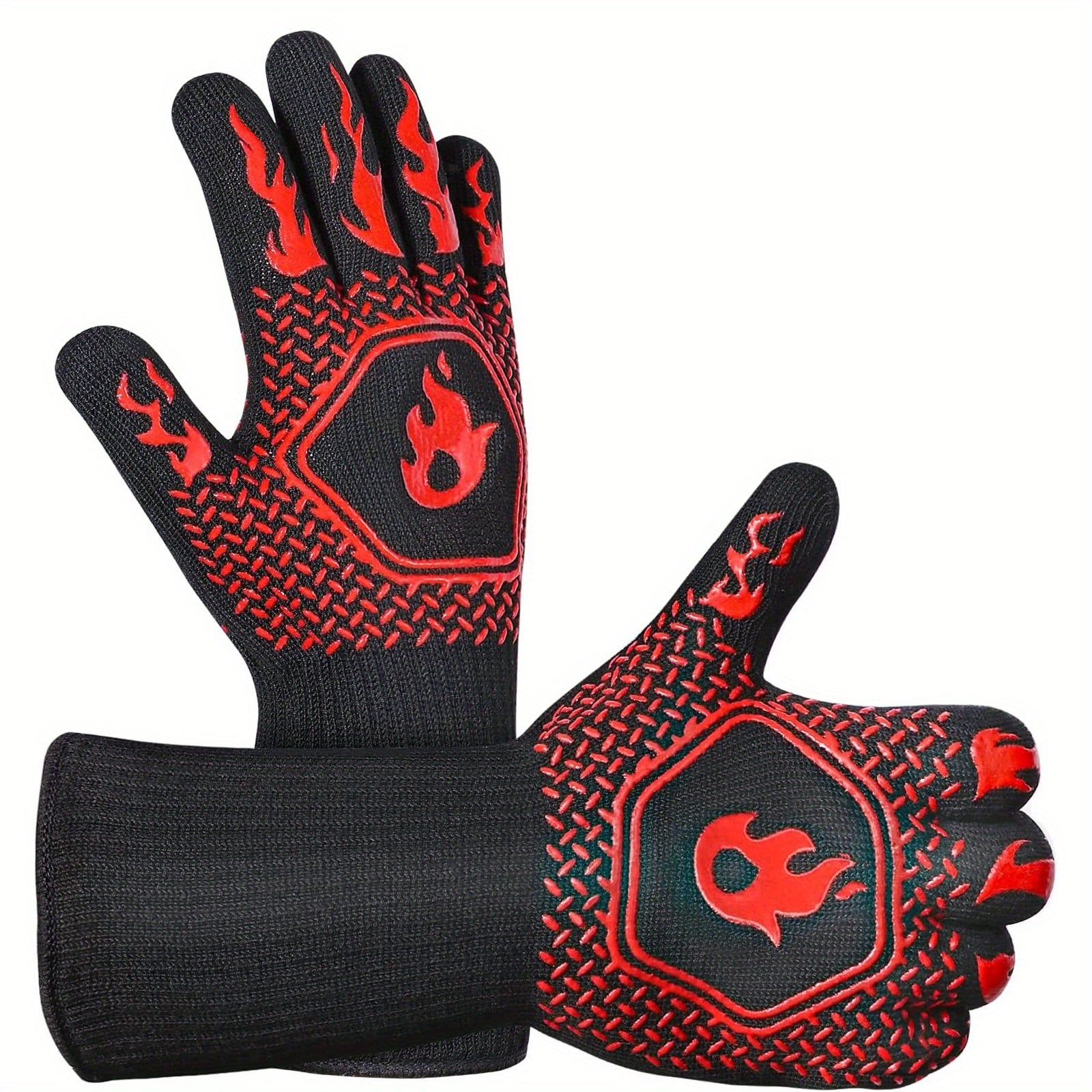 Heat Resistant Protective Mitts 1472 F Silicone Gloves