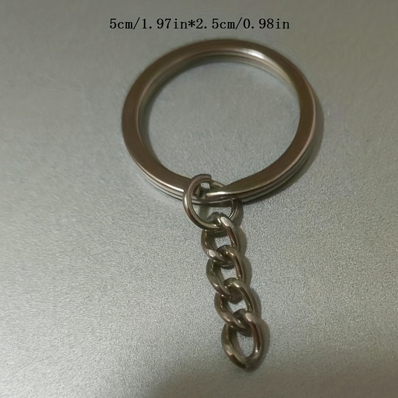 10pcs 20pcs Single Ring Keychain Material with Open Ring for Men
