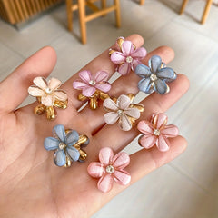 4pcs Flower & Rhinestone Hair Claw Hair Clip Headwear Hair Styling Accessories