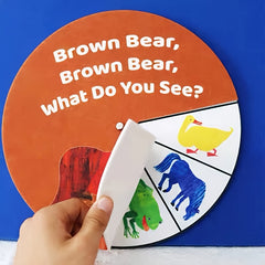 Double Layer Felt Turntable Brown Bear Brown Bear Interactive Picture Book Game