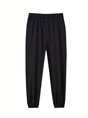 Boys Letter Graphic Quick drying Trousers Drawstring Waist Thin Casual Sport Jog