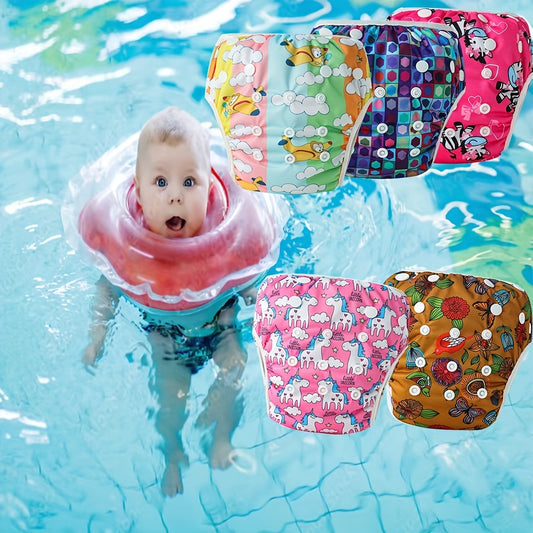 Cute Baby Swim Set: 1pc Swim Diaper & 1pc Diaper Bag