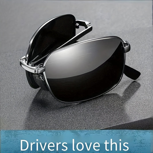 Men's Polarized Photochromic Folding Sunglasses UV Protection