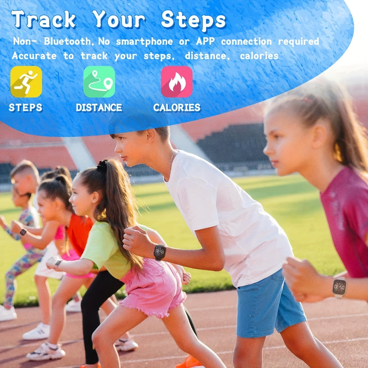 Kids Fitness Tracker Watch with Step Counter Distance & Calorie Tracker
