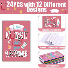 24pcs Nurses Week Mini Journals Notebook Bulk Appreciation Graduation Medical Nu