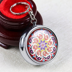 Portable Metal Ashtray Keychain Outdoor Car Smoking Accessory