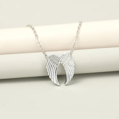 Angel Wings Pendant Necklace with Card for Women