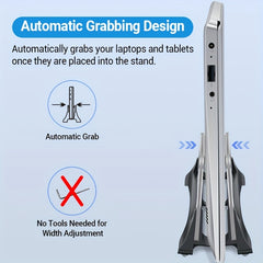 Vertical Laptop Stand Automatic Grabbing Laptop Stand Space Grey