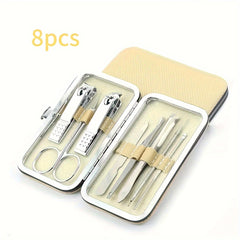 12Pcs Manicure Set Stainless Steel Nail Clippers Pedicure Kit