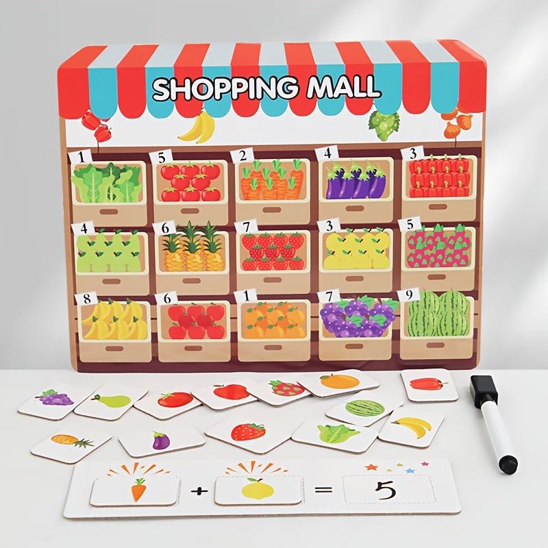 Kids' Fun Fruit Shopping Mall Counting & Calculation Game Educational Puzzle Toy