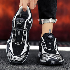 Vintage Hiking Shoes Rotating Buckle Breathable Non Slip Sneakers