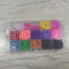 15pcs Rainbow Rubber Band DIY Colorful Hair Tie Bracelet Braid Hair Rope