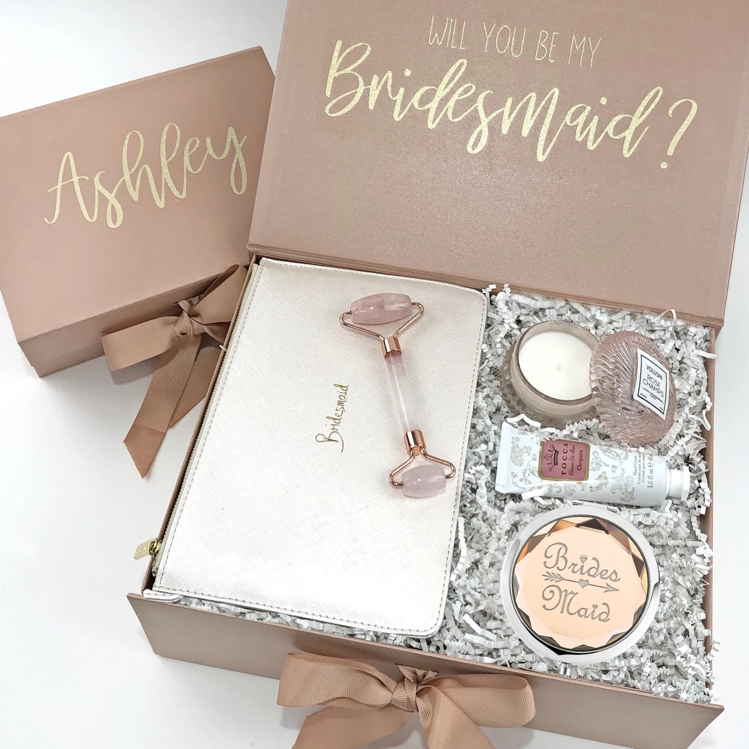 Crystal Makeup Mirror for Bridesmaid Proposal