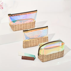 Clear Laser Travel Toiletry Bag Zipper Pencil Case