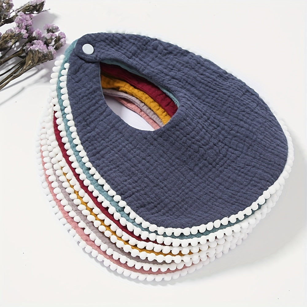 6Pcs Baby Lace Ball Cotton Bib Saliva Towel