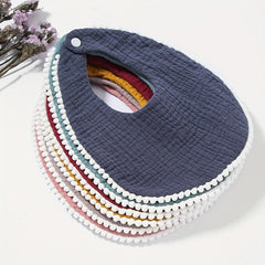 6Pcs Baby Lace Ball Cotton Bib Saliva Towel