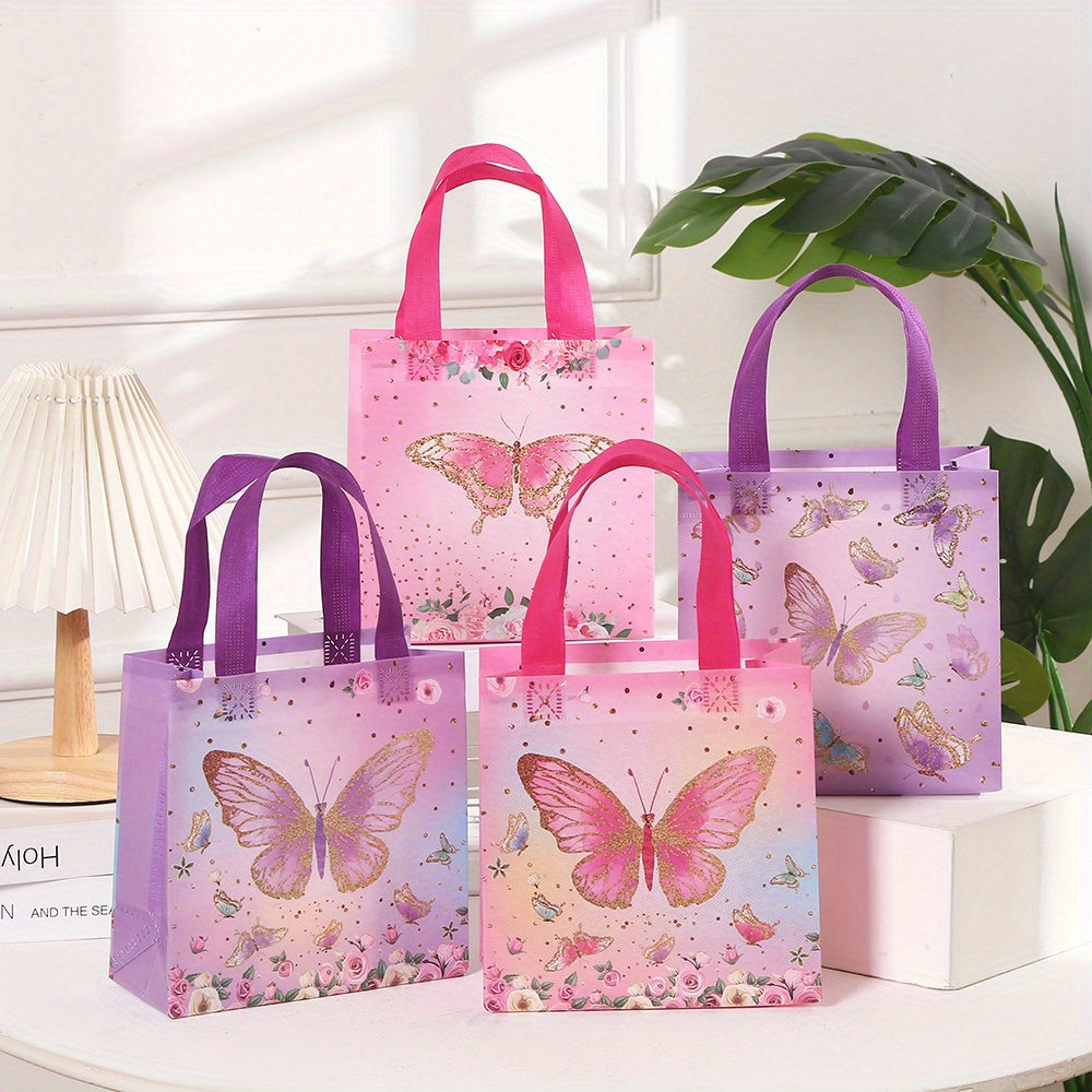 4pcs Butterfly Gift Bags for Baby Shower & Birthday