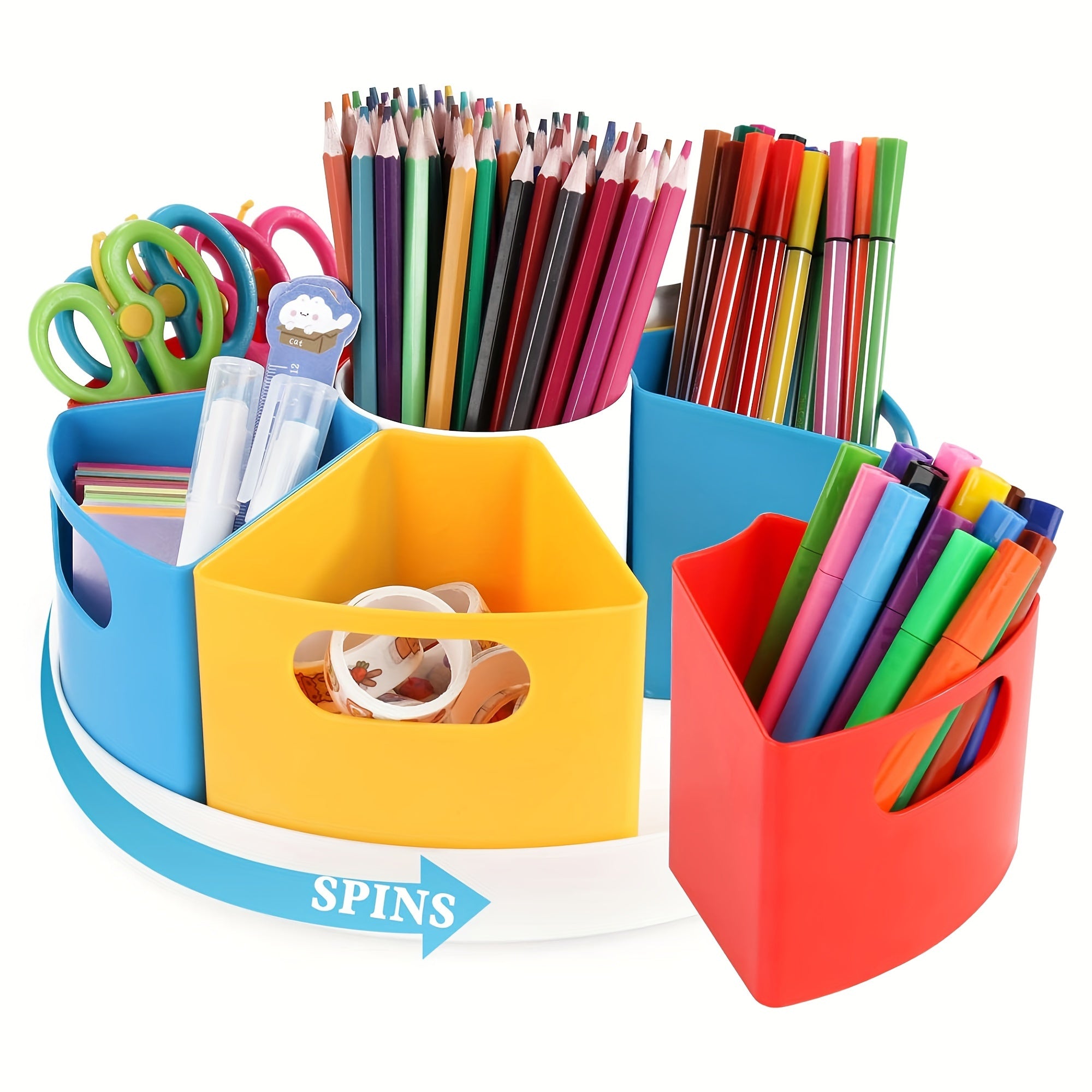 360 Degree Rotation Desk Organizer & Storage Rack for School & Office