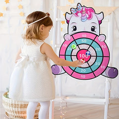 6pcs Sticky Ball Large Dartboard Set Indoor Outdoor Throwing Game