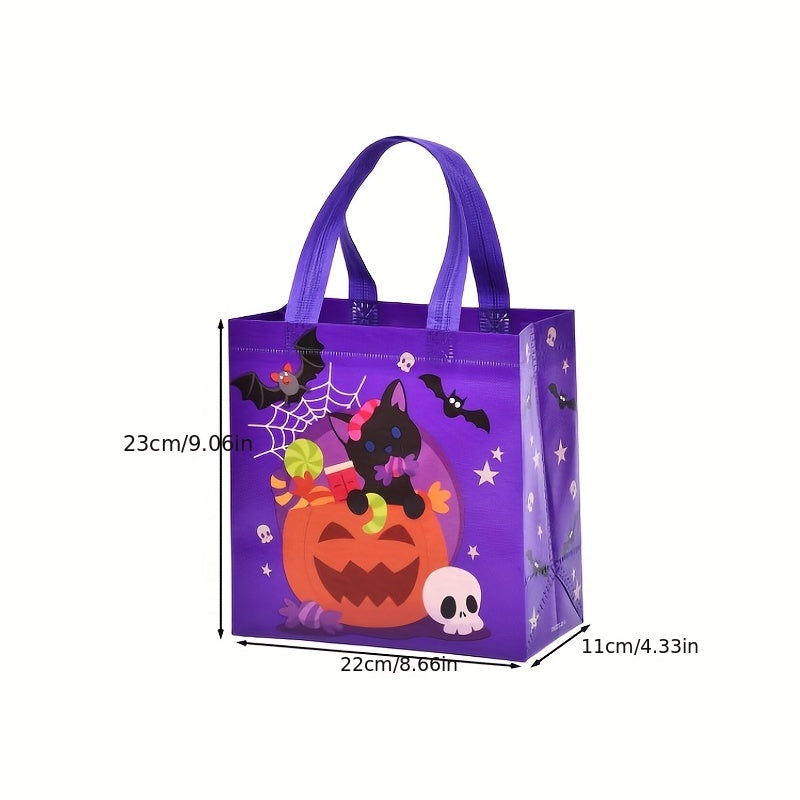 Non Woven Halloween Treat Bags with Handles Jack O' Lantern Design