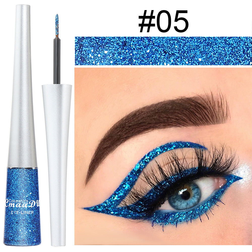 Waterproof Glitter Metallic Liquid Eyeliner Pencil Long Lasting Eye Makeup