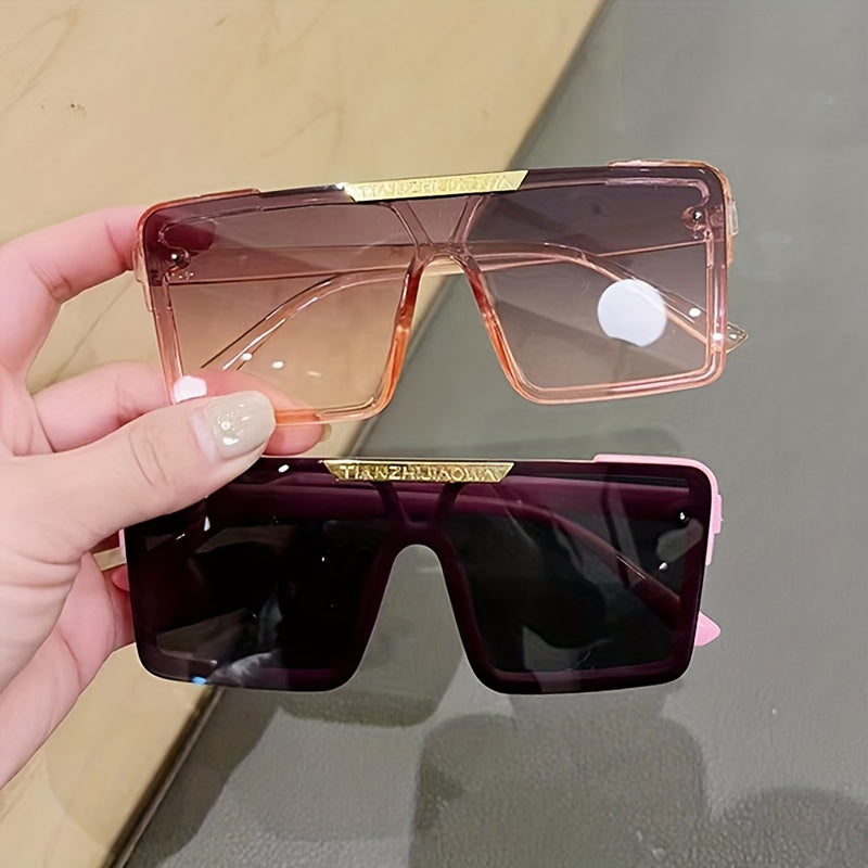 Y2K Vintage Square Sunglasses Sun Protection