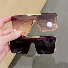 Y2K Vintage Square Sunglasses Sun Protection