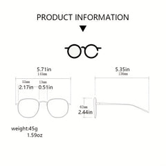 Clear Lens Rhinestone Decor Glasses Anti Light Photo Booth Props