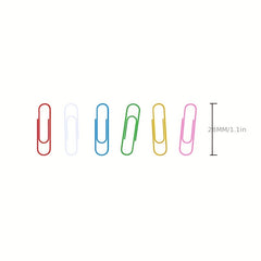 70pcs Colorful Paper Clips for Office Stationery