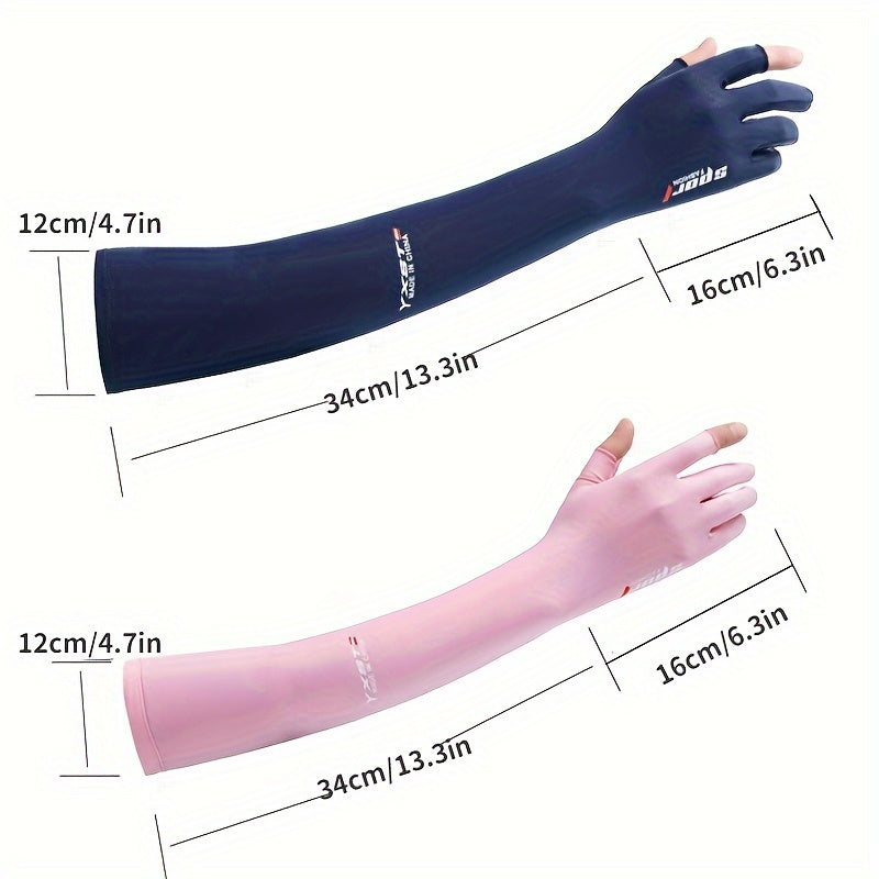 2pcs Breathable Sunscreen Arm Sleeves UV Protection