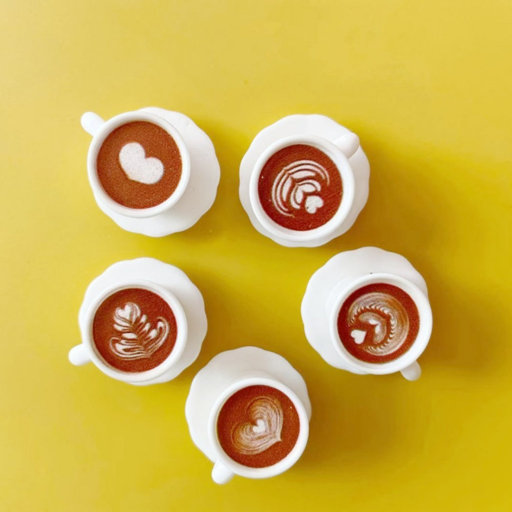 10pcs Resin Latte Coffee Cup Set - Dollhouse Decor & DIY