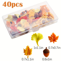 40pcs Fall Push Pins Decor for Cork Board