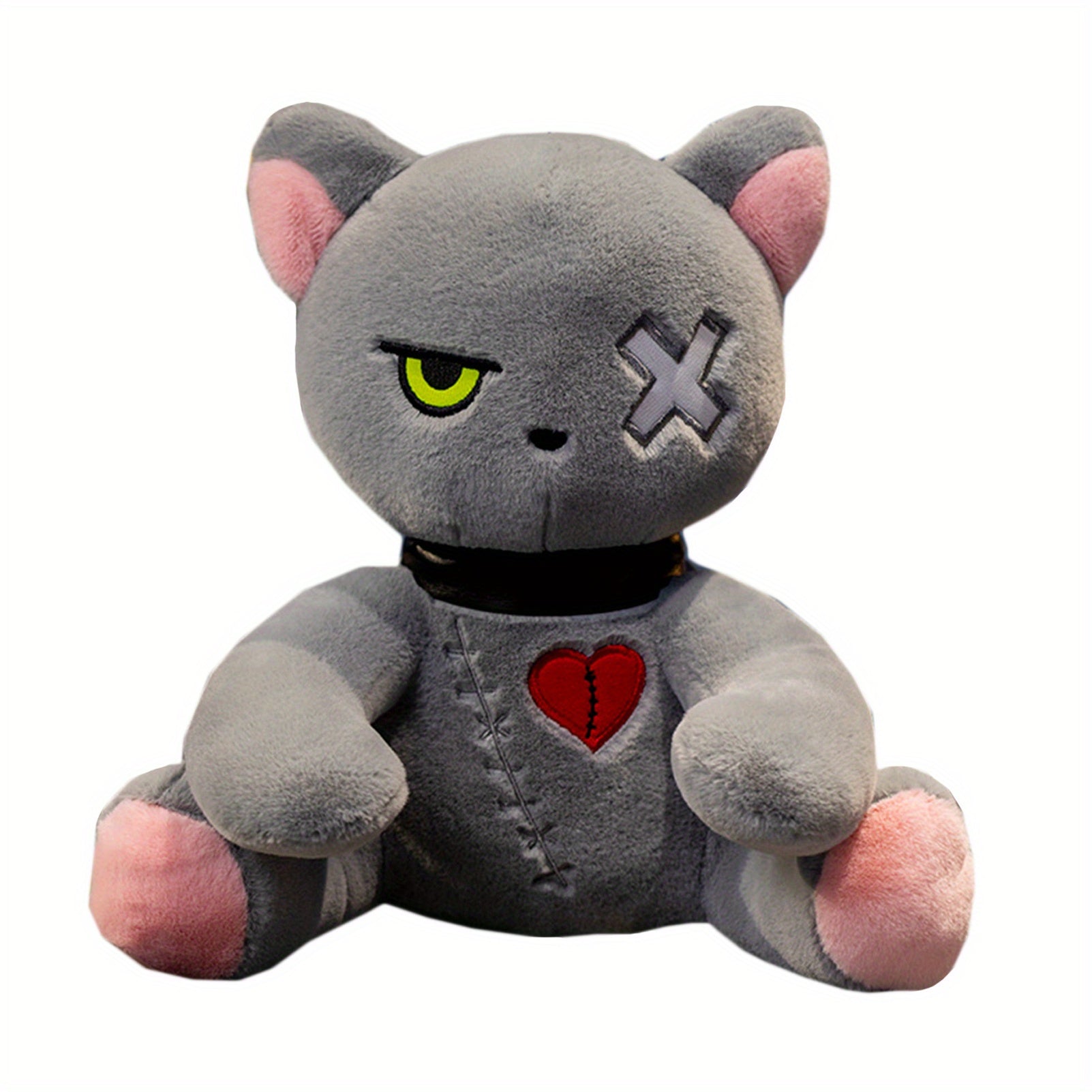 Creepy Cat Plush Halloween Gothic Stuffed Animal Horror Doll Crazy Cat Plushie