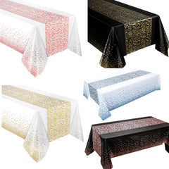 Small Polka Dot Disposable Tablecloth Waterproof PEVA for Party Decoration