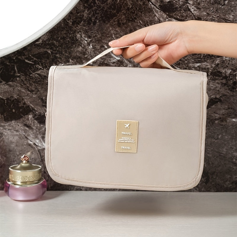 Twill Hanging Travel Cosmetic Bag