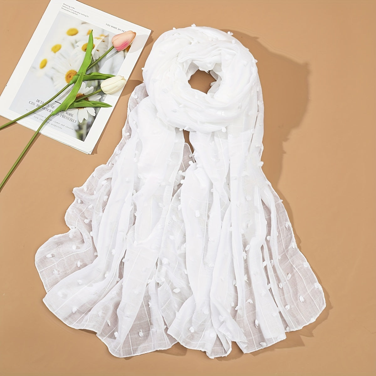 Plaid Scarf Shawl Lightweight Casual Head Wraps Hijab Women Turban Bandana