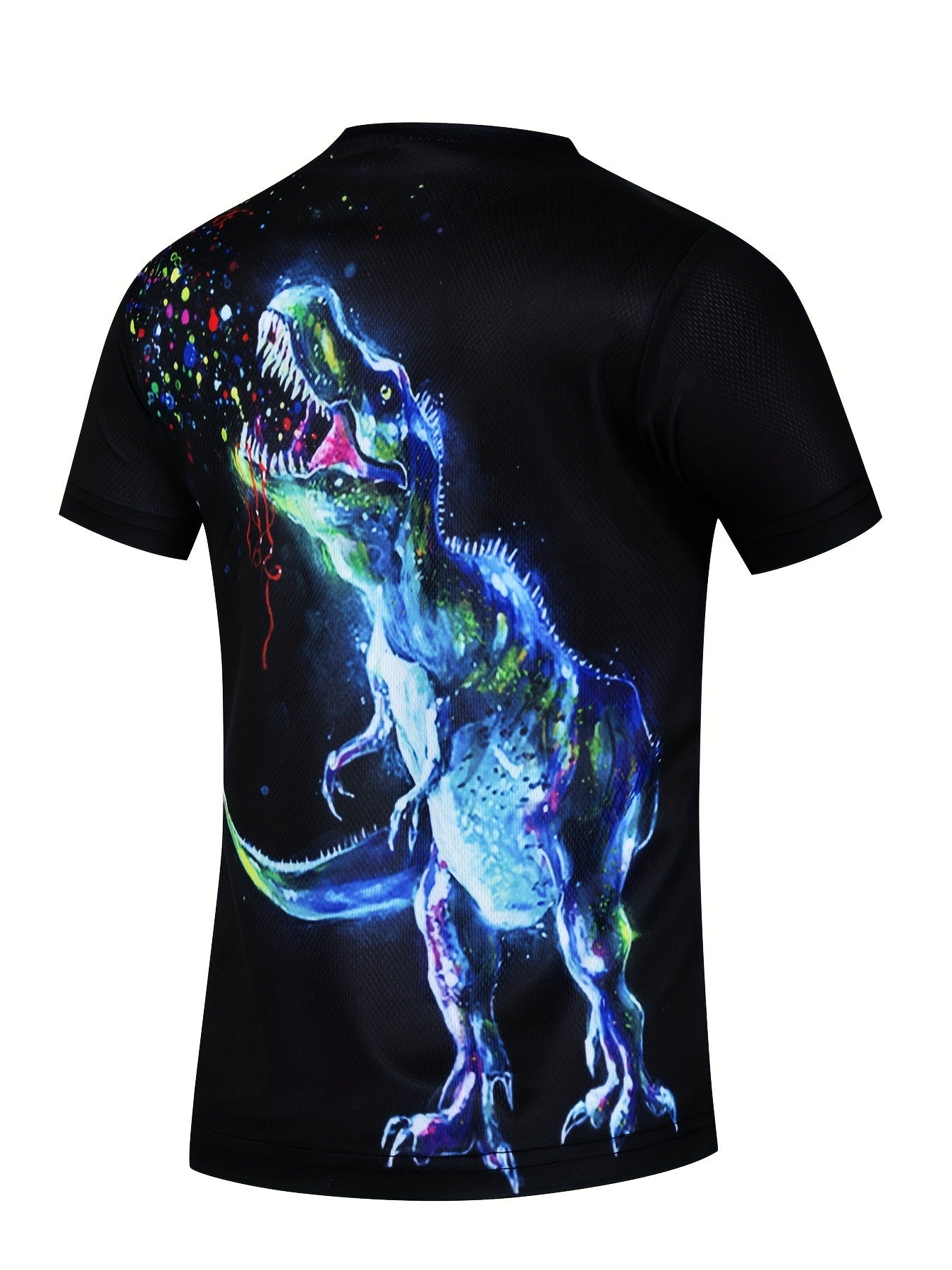 Kids Polka Dot Dinosaur 3D Print T-shirt Short Sleeve Tee
