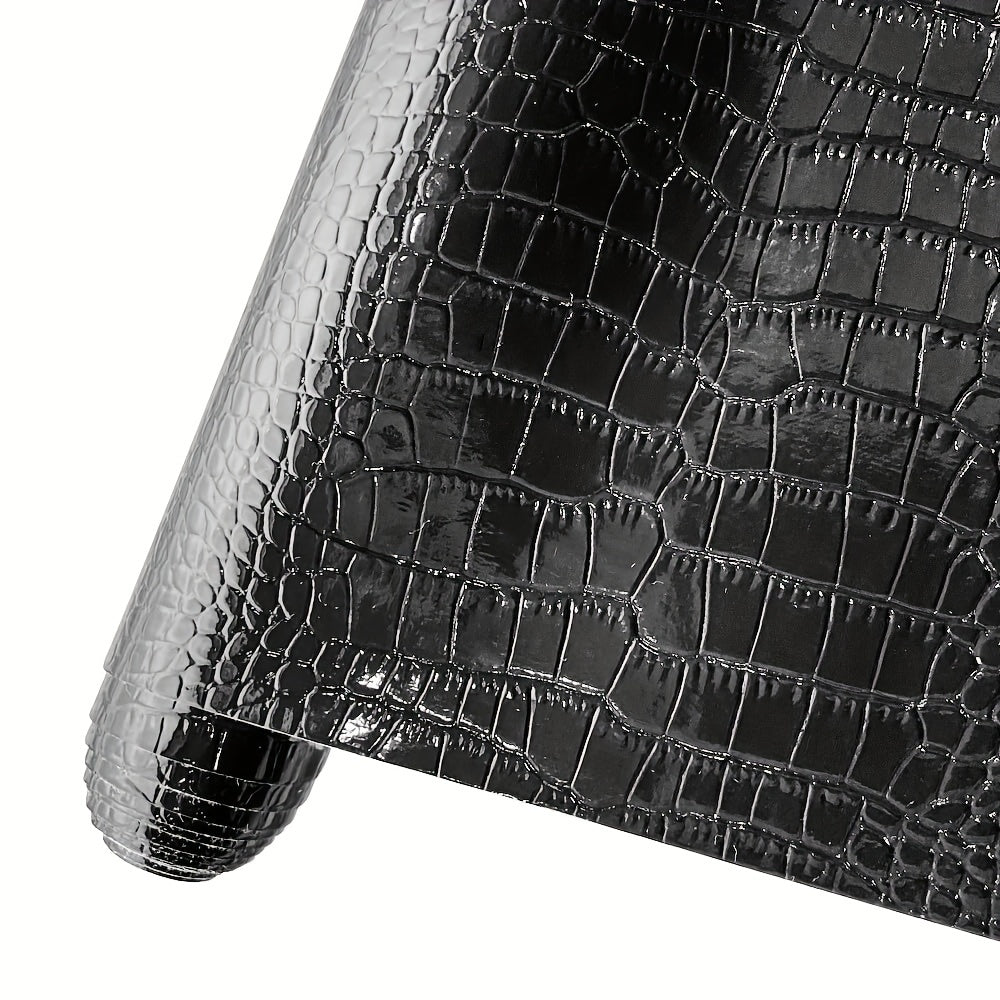 1pc PU Leather Fabric Crocodile Pattern Road Leather Fabric 0.91 Meter