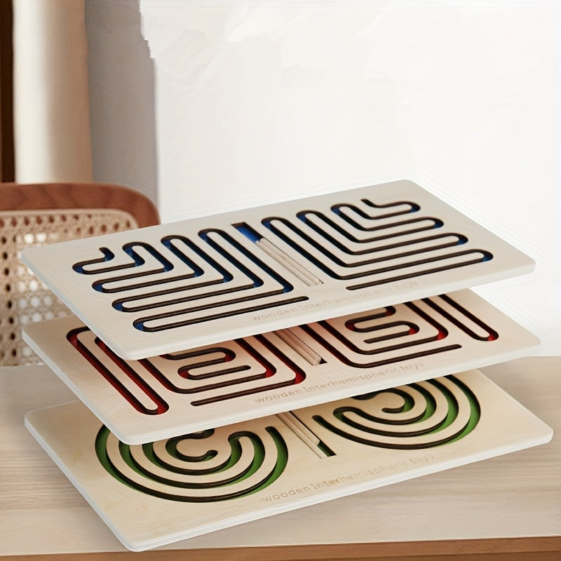 Wooden Maze Fun Puzzle Toy for Kids