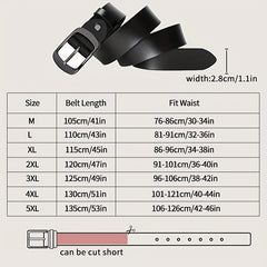  Leather Belt Solid Casual Belt Vintage Unisex Jeans Pants Belt