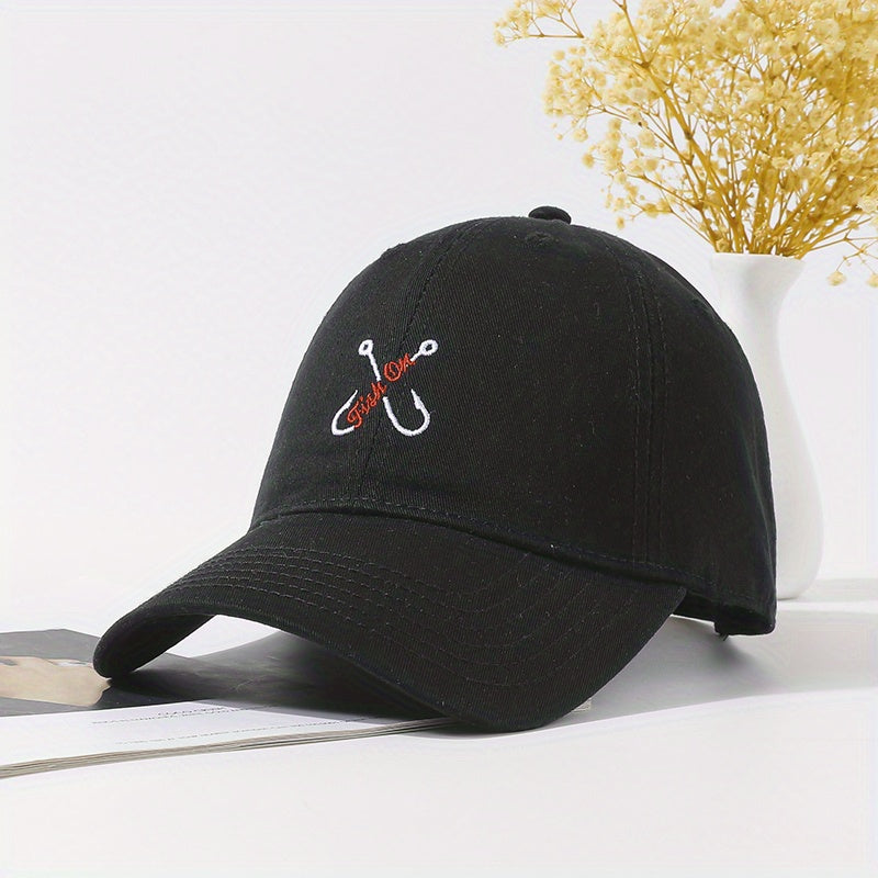 Letter Hook Embroidery Baseball Cap Unisex Golf Sun Hat Adjustable Dad Hats