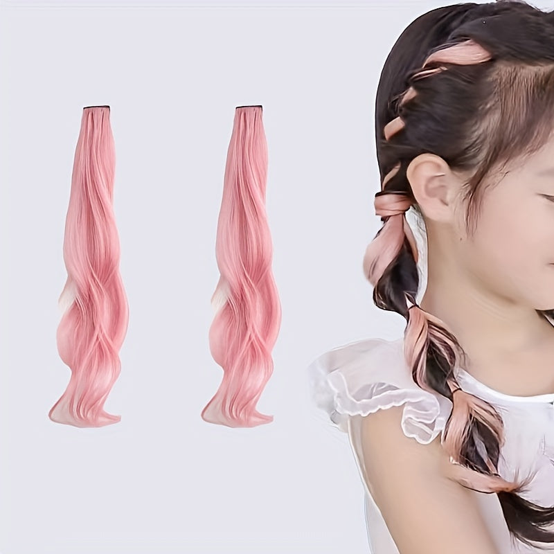 LEMON Colorful Braided Hair Extensions 2 Pack for Women